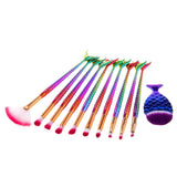 Maxbell 11 Pieces Cosmetic Makeup Brushes Kit Powder Foundation Eyeshadow Lip Set