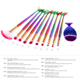 Maxbell 11 Pieces Cosmetic Makeup Brushes Kit Powder Foundation Eyeshadow Lip Set