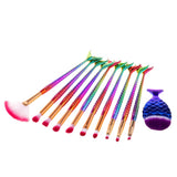 Maxbell 11 Pieces Cosmetic Makeup Brushes Kit Powder Foundation Eyeshadow Lip Set