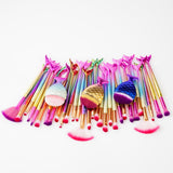 Maxbell 11 Pieces Cosmetic Makeup Brushes Kit Powder Foundation Eyeshadow Lip Set