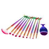 Maxbell 11 Pieces Cosmetic Makeup Brushes Kit Powder Foundation Eyeshadow Lip Set