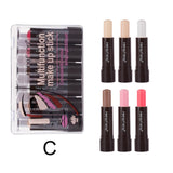 Maxbell 6 Pieces Concealer Blush Highlight Contour Makeup Stick Set Cream Pen Kit C