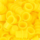 Maxbell 100 Pieces Disposable Plastic Tattoo Cup Pigment Ink Holder Medium Yellow