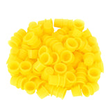 Maxbell 100 Pieces Disposable Plastic Tattoo Cup Pigment Ink Holder Medium Yellow