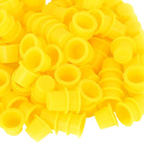 Maxbell 100 Pieces Disposable Plastic Tattoo Cup Pigment Ink Holder Medium Yellow