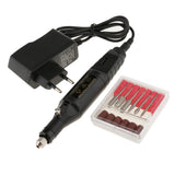 Maxbell Protable Mini Electric File Nail Drill Manicure Machine Kit EU Plug Black