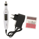 Maxbell Protable Mini Electric File Nail Drill Manicure Machine Kit EU Plug White