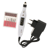 Maxbell Protable Mini Electric File Nail Drill Manicure Machine Kit EU Plug White