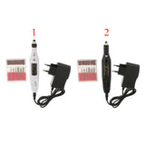 Maxbell Protable Mini Electric File Nail Drill Manicure Machine Kit EU Plug White