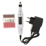 Maxbell Protable Mini Electric File Nail Drill Manicure Machine Kit EU Plug White