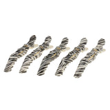 Maxbell 5pcs Hair Sectioning Clips Clamps Hairdressing Salon Grip Zebra Design