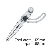 Maxbell Drawing Measure Gauge Distance Compass Divider Leather Craft Tool 125mm