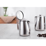 Maxbell Stainless Steel Coffee Pitcher Craft Latte Milk Frothing Jug with Lid 1.5L