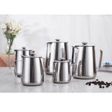 Maxbell Stainless Steel Coffee Pitcher Craft Latte Milk Frothing Jug with Lid 1.5L