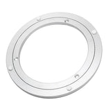 Maxbell Aluminum Alloy Round Rotating Turntable Bearing Table Silver White 16 inch
