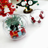 Maxbell 10pcs Clear Plastic Ball DIY Christmas Tree Hanging Bauble Decoration 70mm