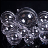 Maxbell 10pcs Clear Plastic Ball DIY Christmas Tree Hanging Bauble Decoration 70mm