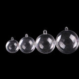 Maxbell 10pcs Clear Plastic Ball DIY Christmas Tree Hanging Bauble Decoration 70mm