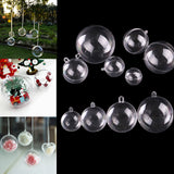 Maxbell 10pcs Clear Plastic Ball DIY Christmas Tree Hanging Bauble Decoration 70mm