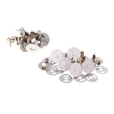 Maxbell 10 Sets Magnetic Clasp Snaps Magnet Button Sewing Craft 18mm silver