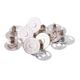 Maxbell 10 Sets Magnetic Clasp Snaps Magnet Button Sewing Craft 18mm silver