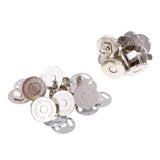 Maxbell 10 Sets Magnetic Clasp Snaps Magnet Button Sewing Craft 18mm silver