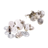 Maxbell 10 Sets Magnetic Clasp Snaps Magnet Button Sewing Craft 18mm silver