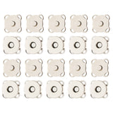 Maxbell 10 Sets Sew In Magnetic Bag Clasps for Craft Clothing Bag DIY 14mm White