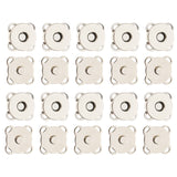 Maxbell 10 Sets Sew In Magnetic Bag Clasps for Craft Clothing Bag DIY 14mm White