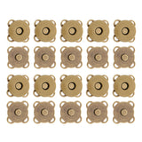 Maxbell 10 Sets Sew In Magnetic Bag Clasps for Craft Clothing Bag DIY 14mm Bronze