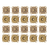 Maxbell 10 Sets Sew In Magnetic Bag Clasps for Craft Clothing Bag DIY 14mm Bronze