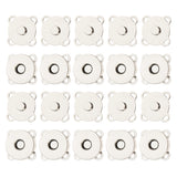 Maxbell 10 Sets Sew In Magnetic Bag Clasps for Craft Clothing Bag DIY 18mm  White