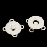 Maxbell 10 Sets Sew In Magnetic Bag Clasps for Craft Clothing Bag DIY 18mm  White