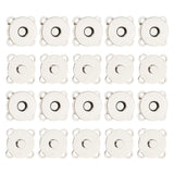 Maxbell 10 Sets Sew In Magnetic Bag Clasps for Craft Clothing Bag DIY 18mm  White