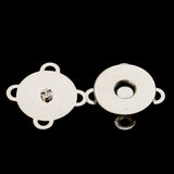 Maxbell 10 Sets Sew In Magnetic Bag Clasps for Craft Clothing Bag DIY 18mm  White