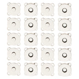 Maxbell 10 Sets Sew In Magnetic Bag Clasps for Craft Clothing Bag DIY 18mm  White