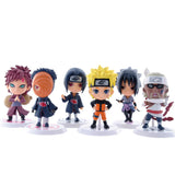 Maxbell Pack of 6pcs Anime Naruto 7cm PVC Action Figures #B