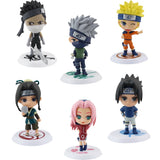 Maxbell Pack of 6pcs Anime Naruto 7cm PVC Action Figures #A