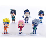 Maxbell Pack of 6pcs Anime Naruto 7cm PVC Action Figures #A