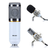 Maxbell Pro Condenser Microphone Mic Sound Studio Recording Dynamic White