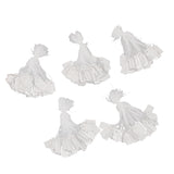 Maxbell 500pcs Craft Label Paper Tag String Jewelry Watch Price Display White Silver