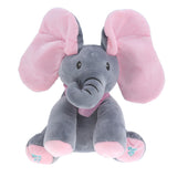 Maxbell Electric elephant ears will hide peekaboo plush toys GREY Pink