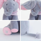 Maxbell Electric elephant ears will hide peekaboo plush toys GREY Pink