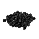 Maxbell 50 Faceted Glass Crystal Loose Beads Spacer Bicone Jewelry Finding 4mm Black