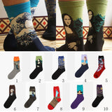 Maxbell Men's Classical Painting Crew Socks Casual Mid-calf Length Socks #1