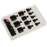 Maxbell 24pcs Pure Toe Nails Full Cover Pedicure False Nail Art Tips with File Black