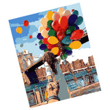 Maxbell Frameless DIY Painting By Numbers Canvas Painting Art Picture Color Balloons