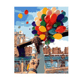 Maxbell Frameless DIY Painting By Numbers Canvas Painting Art Picture Color Balloons