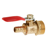 Maxbell 1/2 Male Thread to 5/16 Barbed Hose Tail Lever Handle Brass Ball Valve