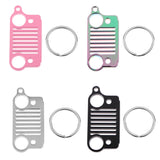 Maxbell Stainless Steel Key Chain Grill for Jeep Key Ring CJ JK TJ YJ XJ-Multicolor